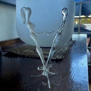Italian Blown glass figurine. Size 6.5"in. x 4"in. x 3" in.